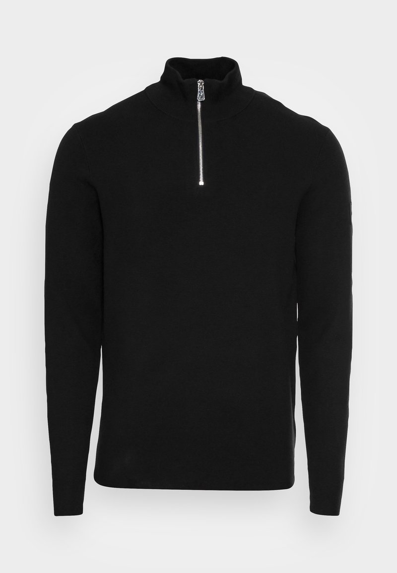 Herren Strickjacken | Calvin Klein PUNTO MILANO QUARTER ZIP Strickpullover black/schwarz - DY73901 Herren Strickjacken | Calvin Klein PUNTO MILANO QUARTER ZIP Strickpullover black/schwarz - DY73901
