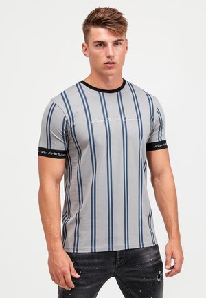 CLERTON - Print T-shirt - grey/navy