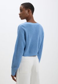 Calliope CROP - Cardigan - azzurro