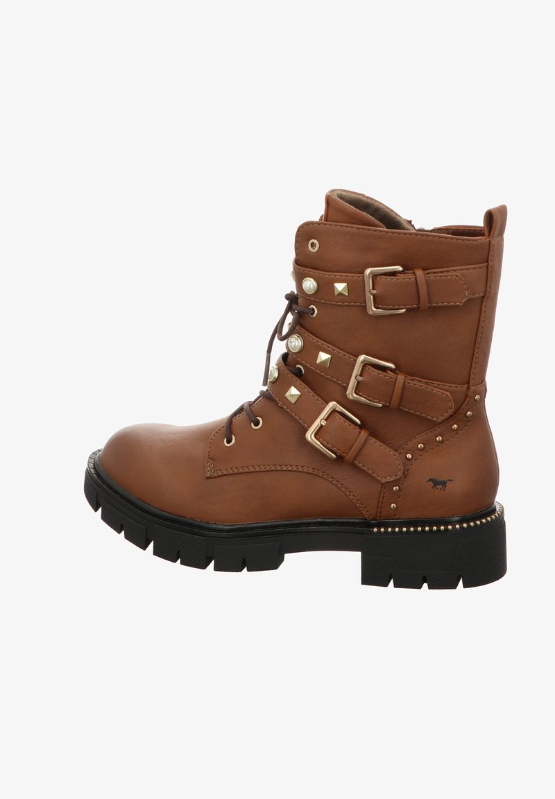 Mustang Platform ankle boots - cognac