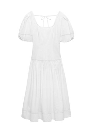 Marks & Spencer, PURE DROP WAIST MIDI WAISTED DRESS - Vestito lungo - white