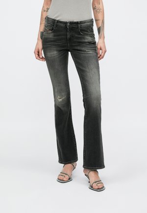 EBBEY - Bootcut piegriezuma džinsi - black denim