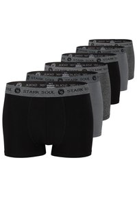 Set di sette paia di boxer in un mix di colori nero e grigio, realizzati in cotone morbido, con una vita elastica che mostra il nome del marchio.