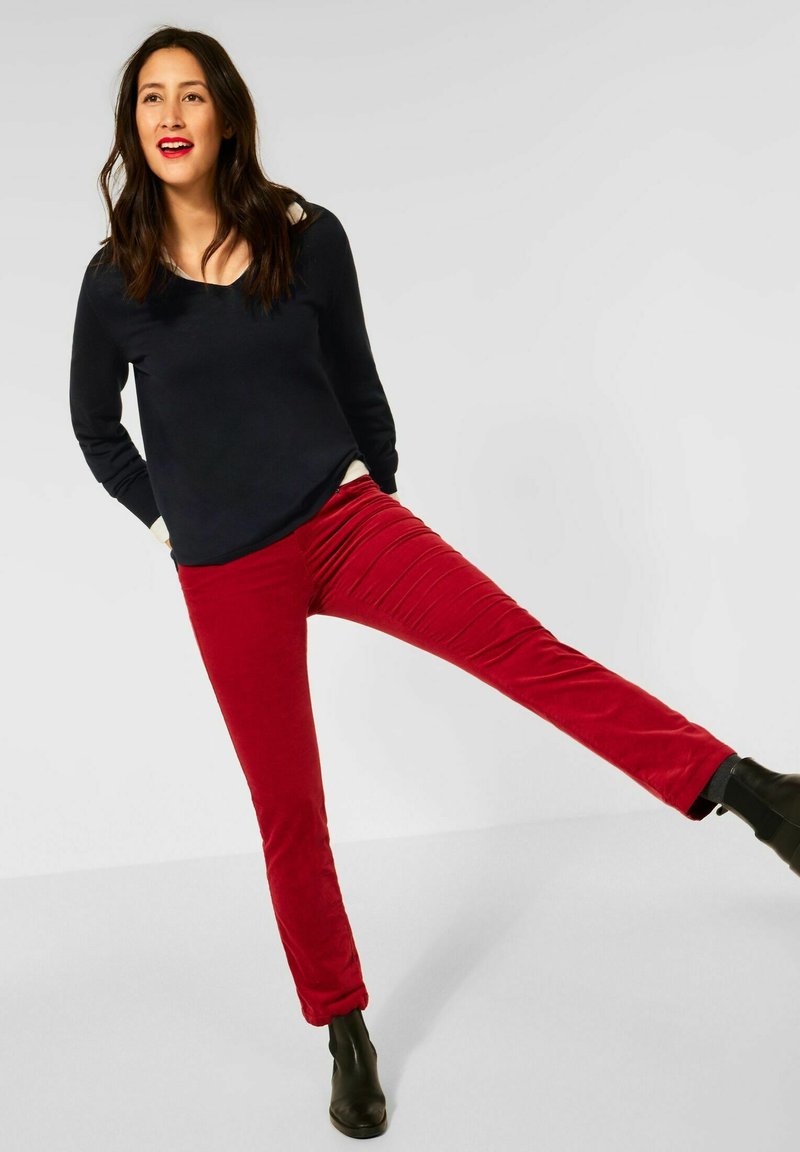 Damen Strickjacken | Street One V-AUSSCHNITT Strickpullover schwarz - TD77040 Damen Strickjacken | Street One V-AUSSCHNITT Strickpullover schwarz - TD77040