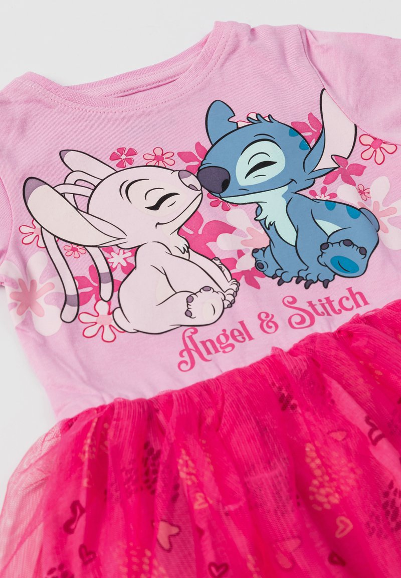 pink stitch dress Printed Cotton Jersey Dress