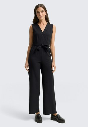 OVERALLS MIT BINDEGÜRTEL - Jumpsuit - deep black