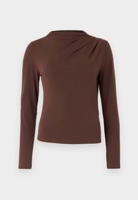 PCMADISON DRAPED - Pitkähihainen paita - chicory coffee
