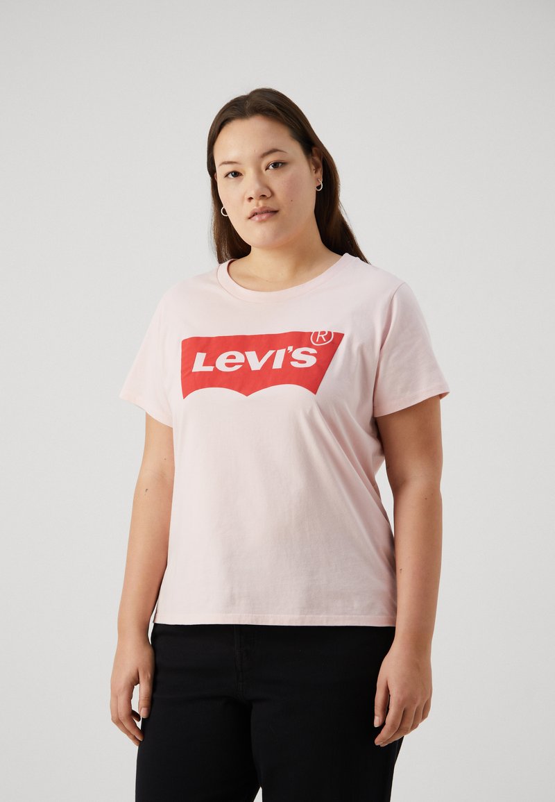 Levi's® Plus PERFECT - Potiskana majica - chalk pink