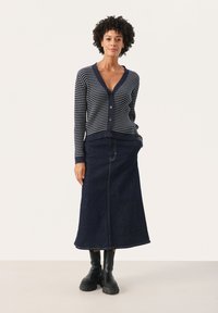 Part Two FLICKAPW - Kardigan - dark navy stripe