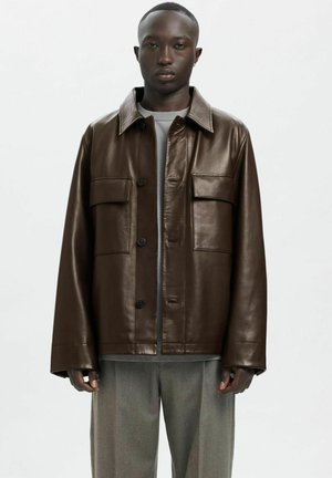 GEKNÖPFTE - Leren jas - delicioso