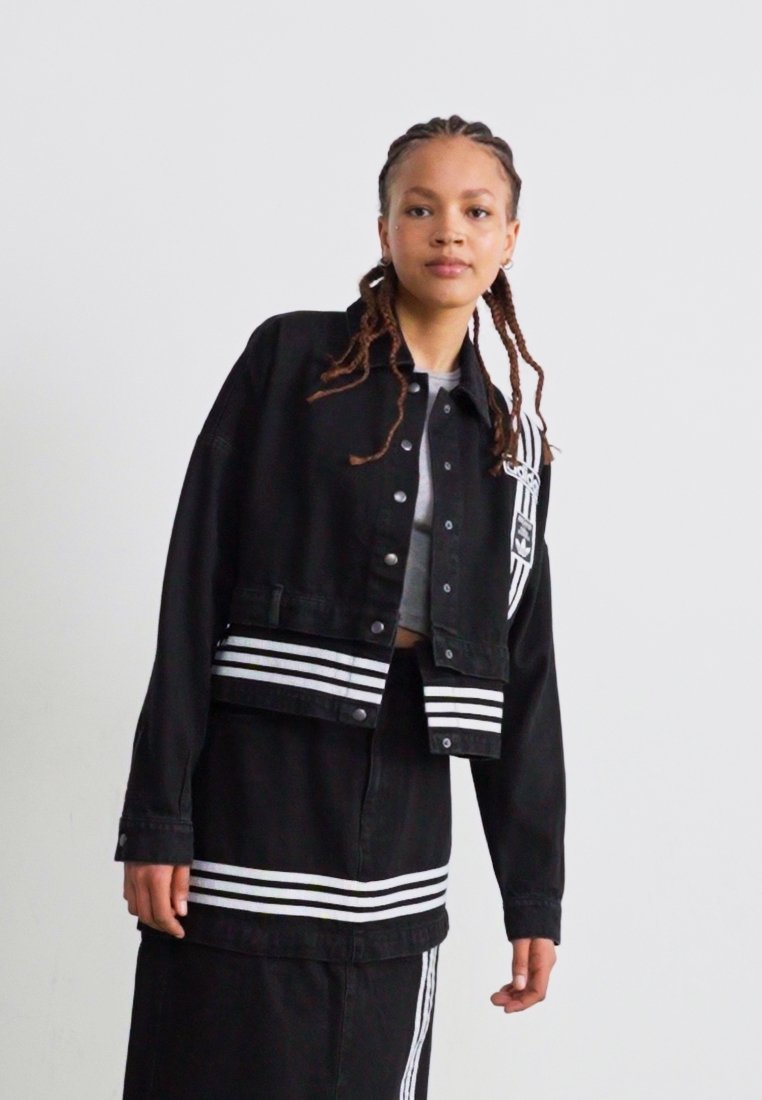 ★adidas★ Adibreak Denim Two-in-One Track Jacket Black CLOTHING - Adibreak Denim Two-In-One Track Top - Black