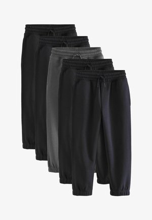 5 PACK - REGULAR FIT - Donji dijelovi trenirke - black