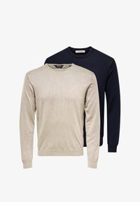 Non sélectionné, dunkelblau beige