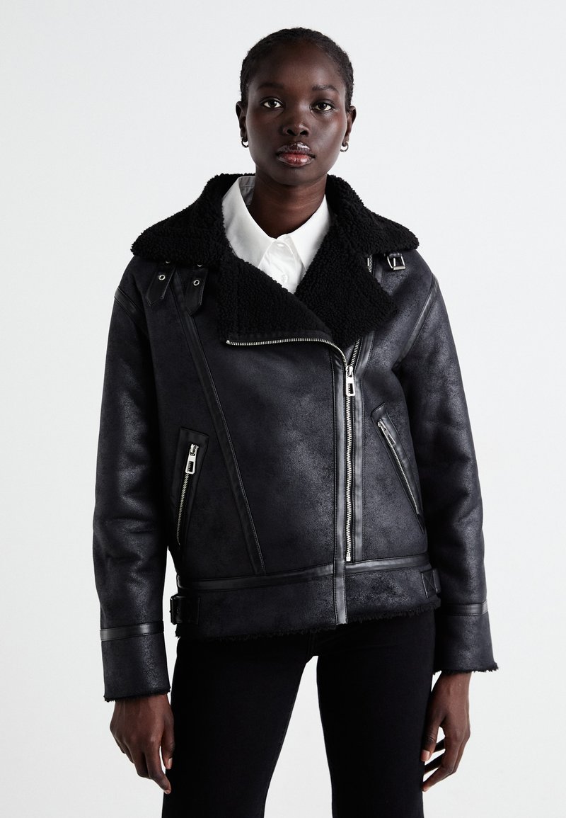 ONLY ONLBETTY BONDED OVERSIZED AVIATOR  - Vinterjacka - black
