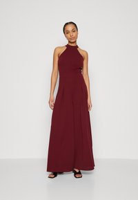 WAL G. - LEILA HALTER NECK WIDE LEG - Jumpsuit - berry wine Thumbnail Image 1