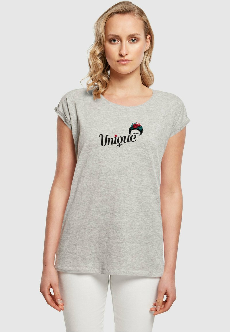 Merchcode FRIDA KAHLO UNIQUE EXTENDED SHOULDER TEE - T-shirt z nadrukiem
