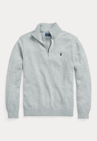 COTTON QUARTER-ZIP SWEATER - Stickad tröja - andover heather