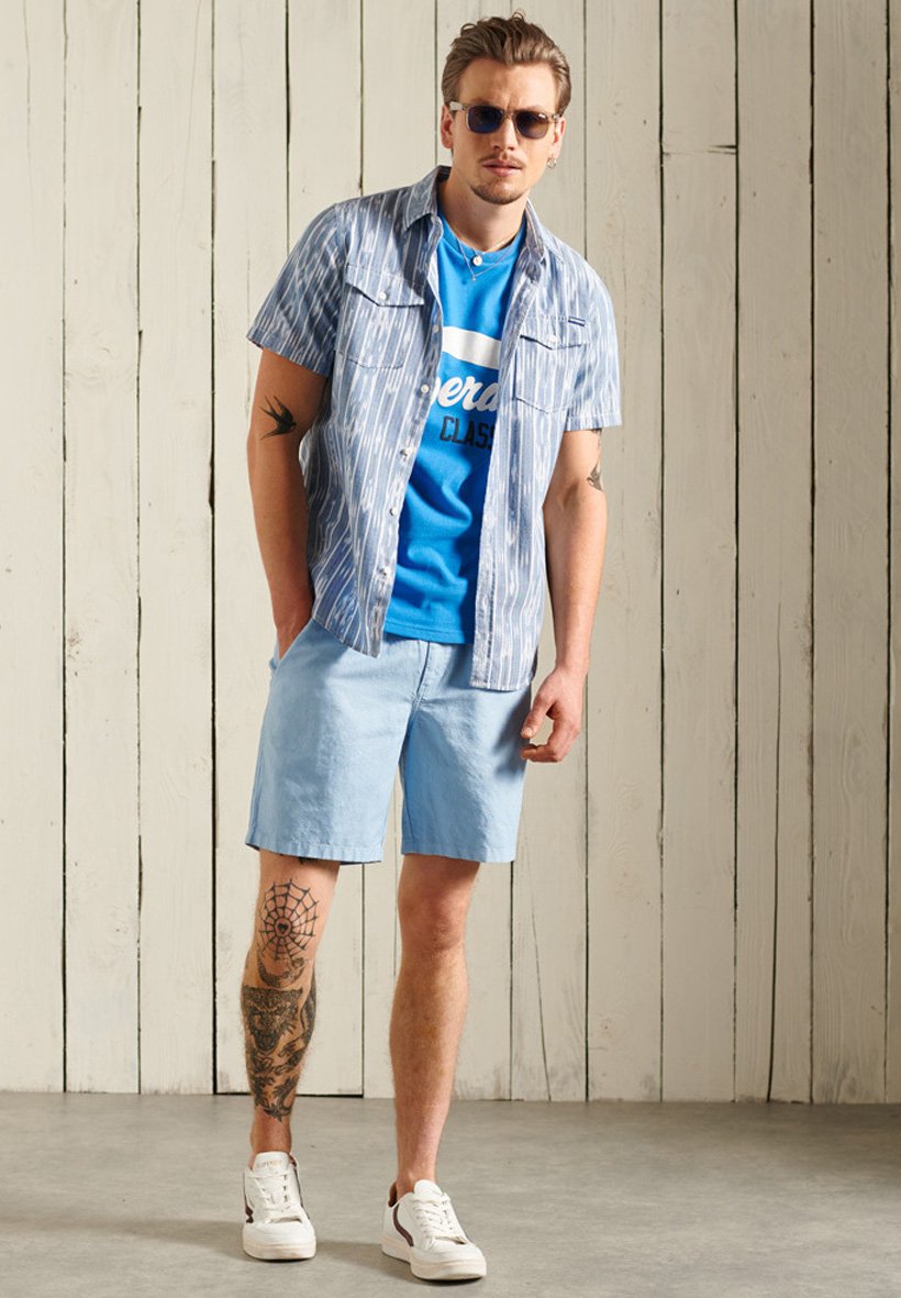 superdry checked shorts