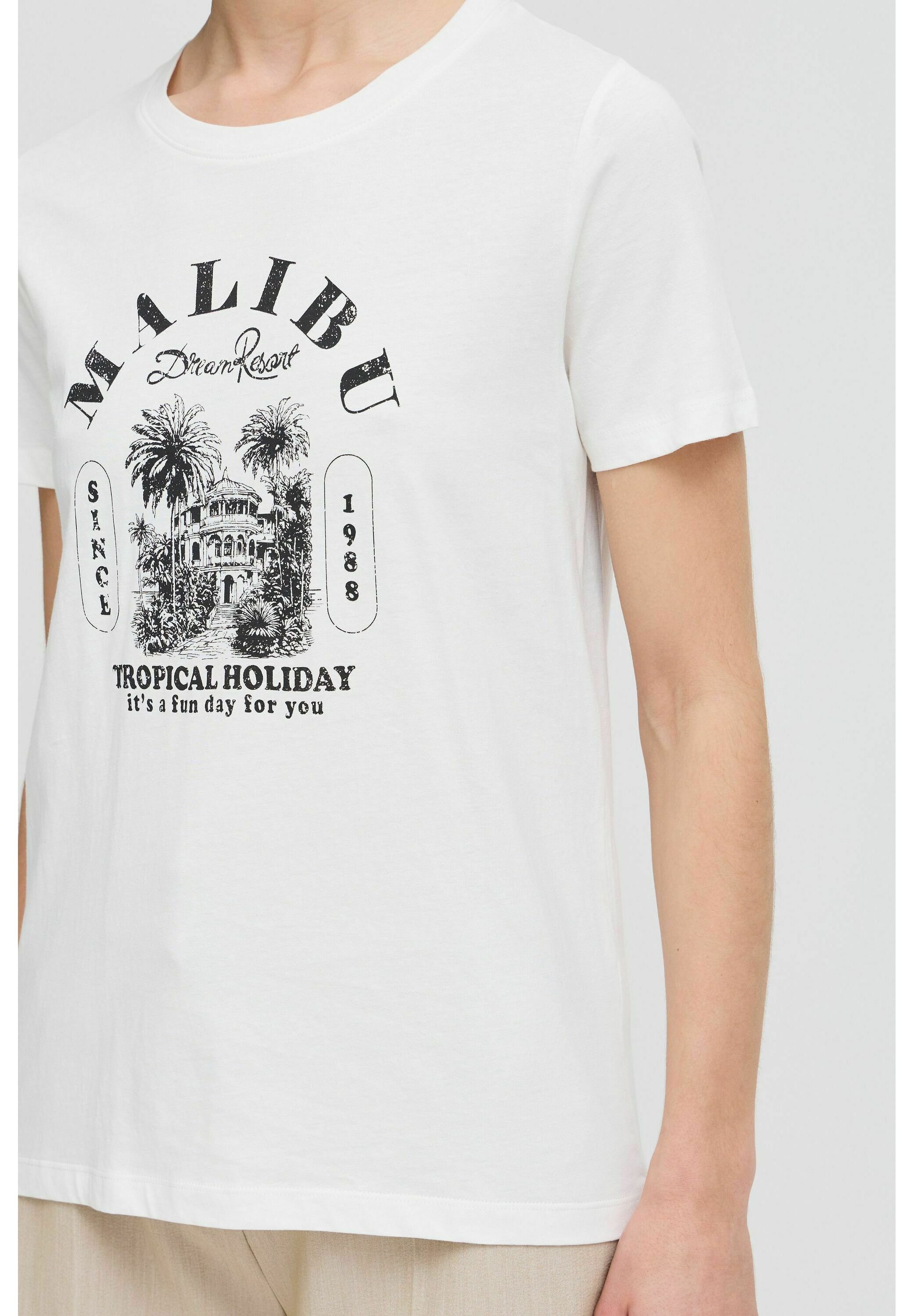 b.young BYSOBBE - T-shirt print - marshmallow/wit - Zalando.nl