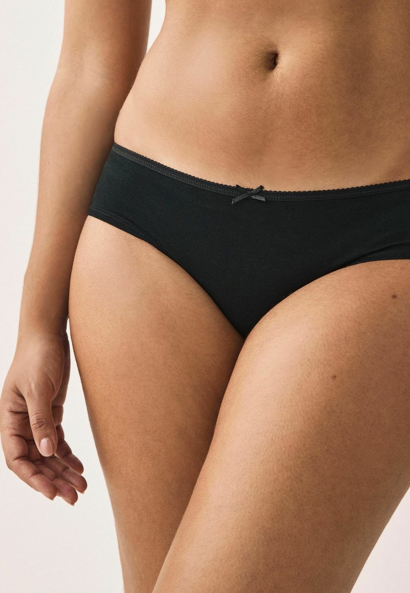NEXT Donne – Confezione Da 5 Slip In Cotone – Nero – Taglia 42 – Biancheria Intima Morbida E Comoda