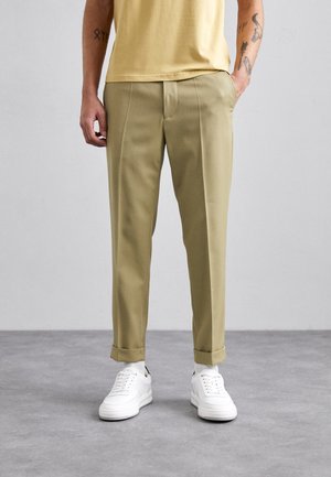 TERRY CROPPED TROUSERS - Bukser - light khaki