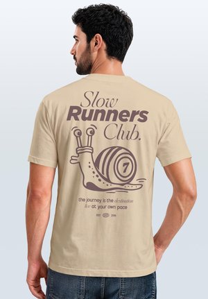 Neverless, Print T-shirt - slim-fit natur
