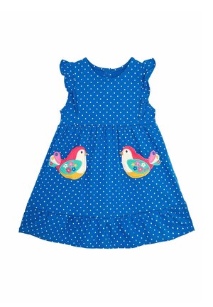 UNICORN APPLIQUÉ FRILL SHOULDER SUMMER - REGULAR FIT - Trikoomekko - blue bird