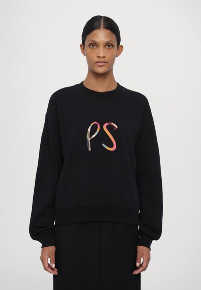 PS Paul Smith WOMENS SWIRL LOGO - Bluză de molton - black