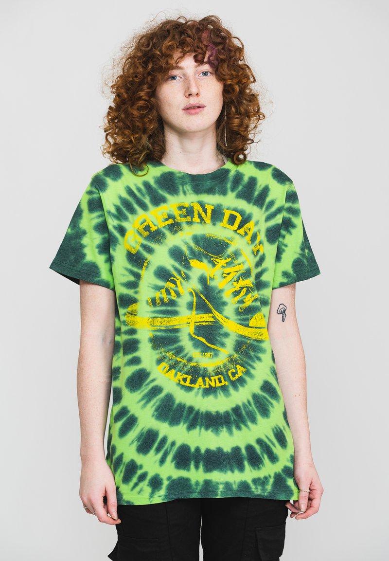 Paradiso Clothing DAY ALL STARS TIE DYE GRAPHIC UNISEX  - Print T-shirt - green