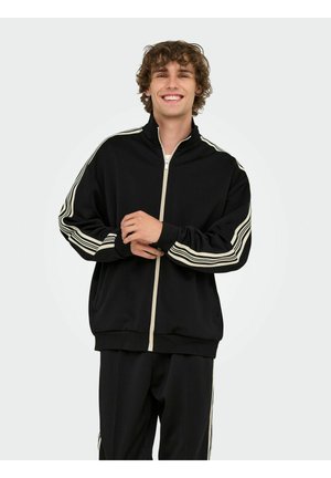 ONSRIBER RLX LS ZIP TRACK - Felpa con zip - black
