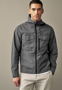 Next - HOODED UTILITY SHACKET  - REGULAR FIT - Välikausitakki - slate grey Pienoiskuva 1