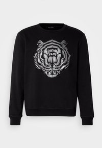 REGULAR FIT IN BLEND FABRIC WITH REFLECTIVE PRINT - Felpa - black