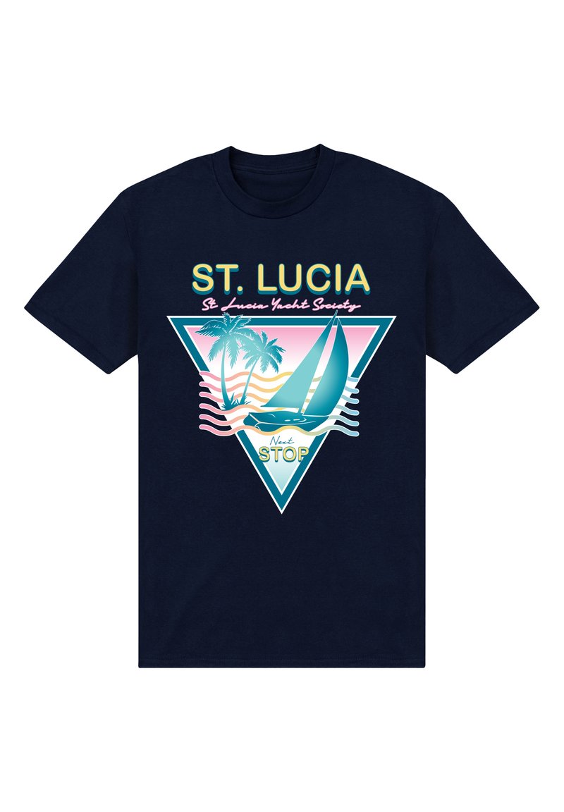 Ultrabasic Men's St. Lucia Graphic T-Shirt - Vintage Endless Summer Short Sleeve Tee