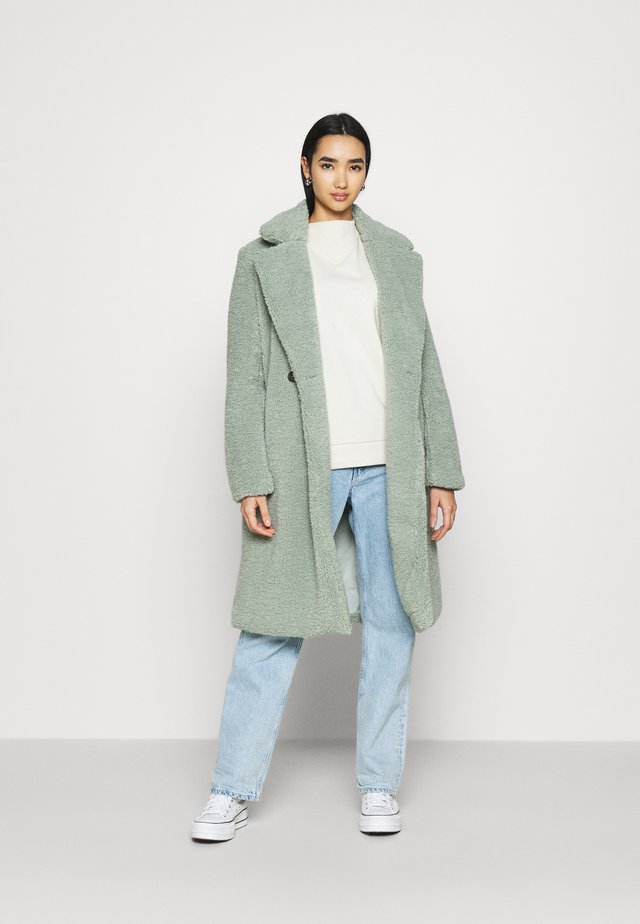 FASHION BORG LONGLINE COAT - Winterjas - light green