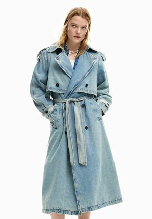 WITH BELT - Trench - blue