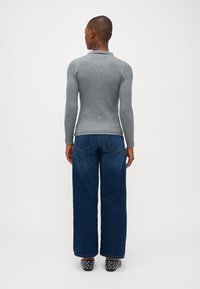 Vero Moda Petite VMWILLOW POLO CARDIGAN - Kardiganas - medium grey melange