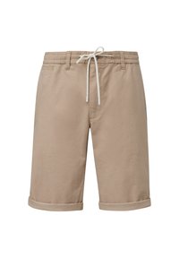 s.Oliver REGULAR STRUKTUR - Shorts - hellbraun