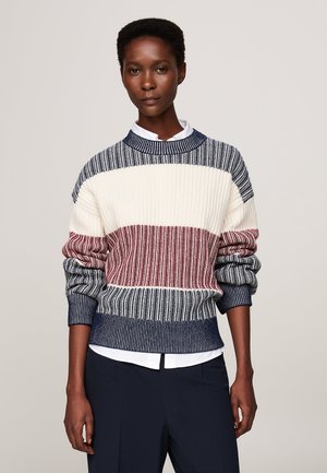 Tommy Hilfiger GLOBAL ALL OVER  - Strickpullover - desert sky