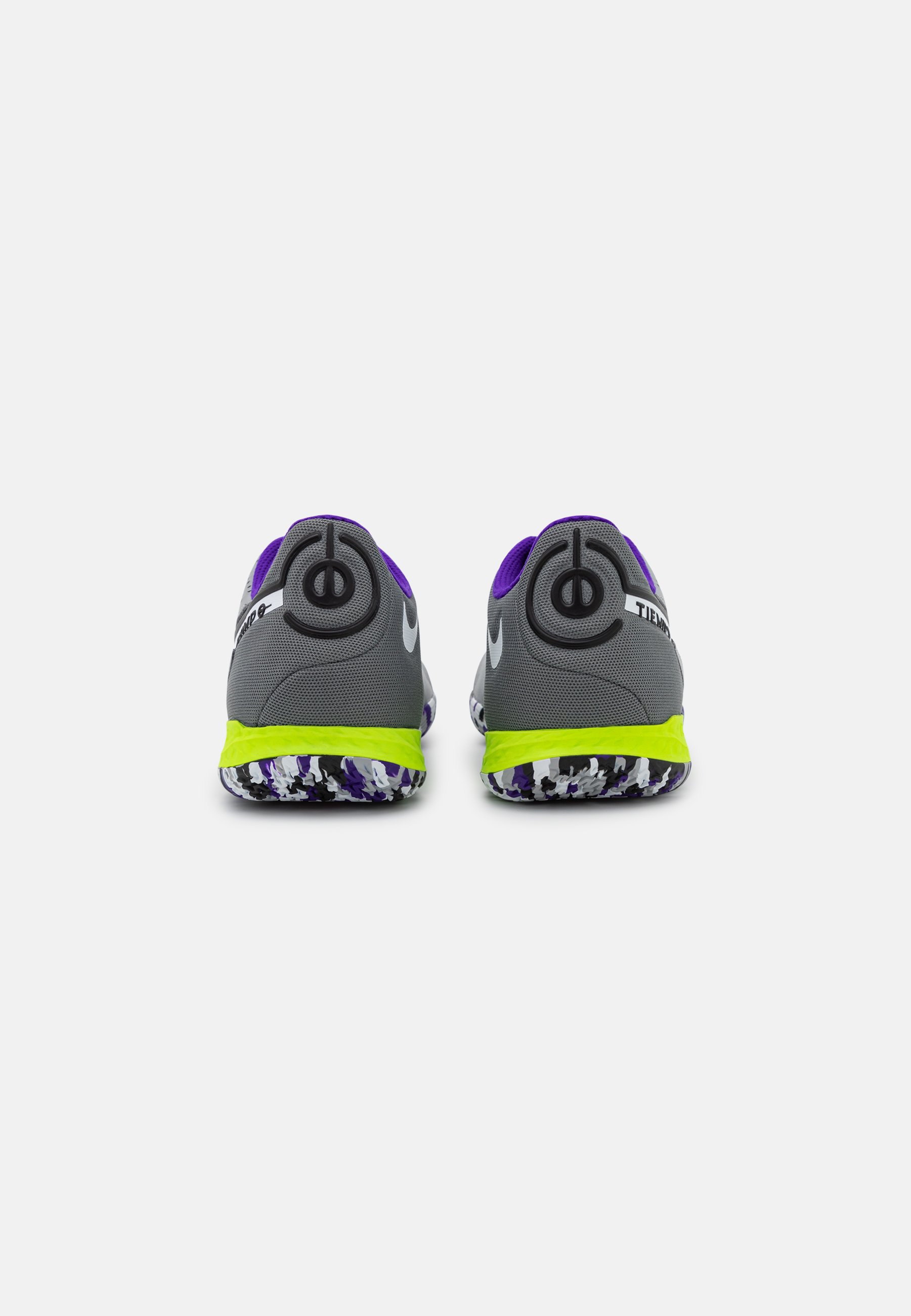 Nike Performance TIEMPO REACT LEGEND 9 PRO IC - Salės futbolo bateliai -  light smoke grey/white/smoke grey/volt/pilka - Zalando.lt