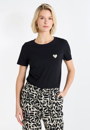 Grain de Malice COL ROND - Camiseta estampada - noir