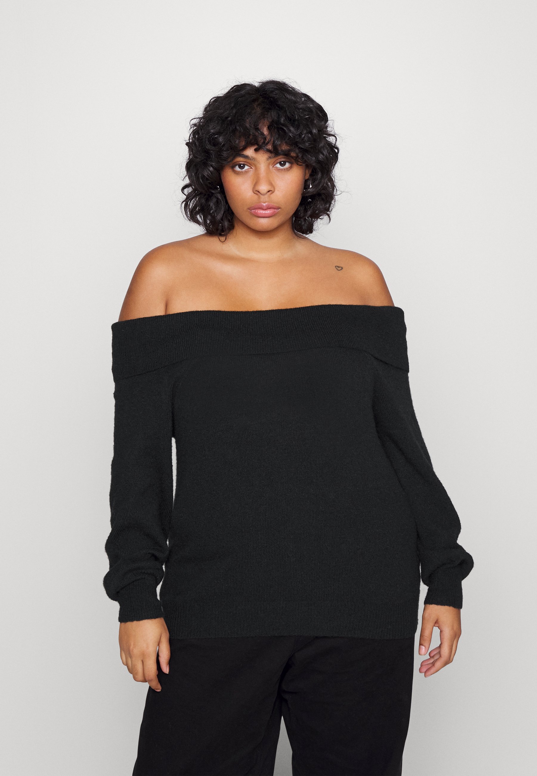Vero Moda Off Shoulder Pullover - Women - Black - Size L-48/50