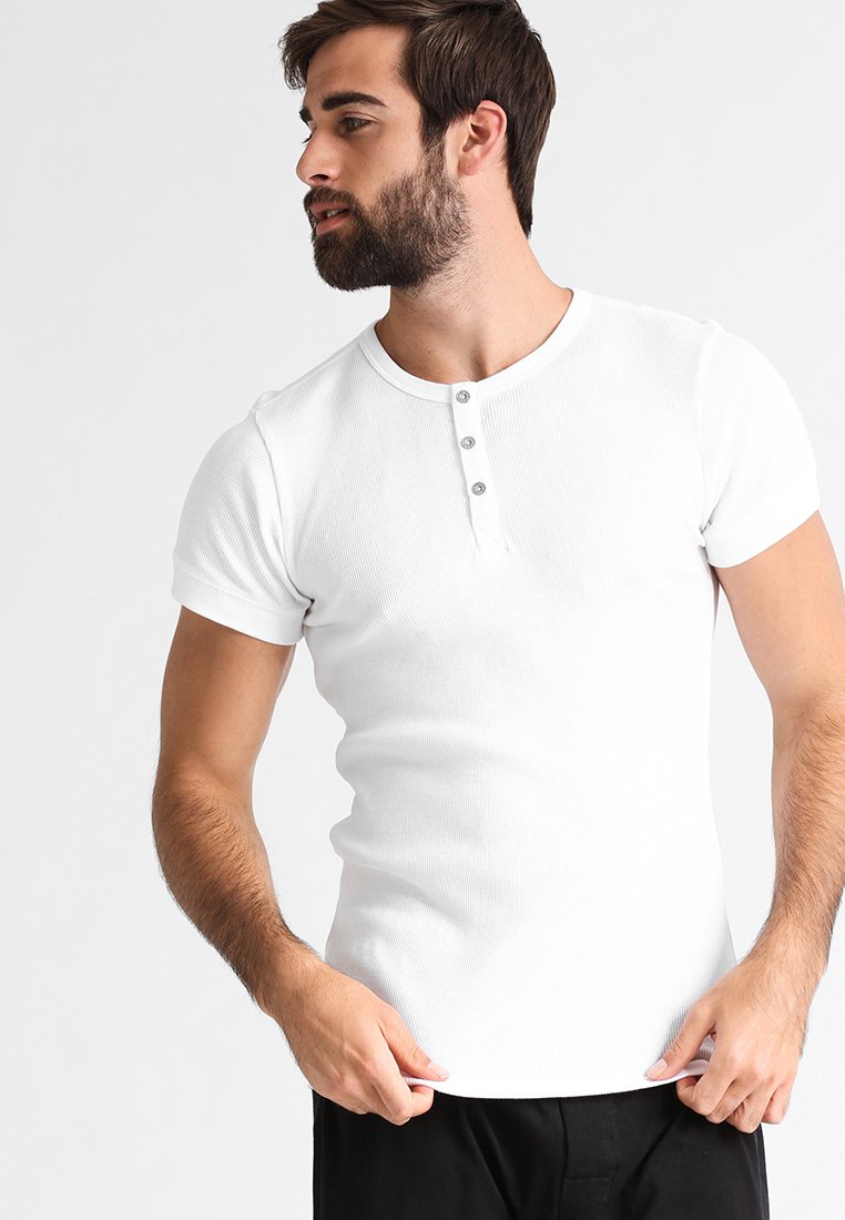 Levi's® LEVIS 300LS SHORT SLEEVE HENLEY Pyjama top white Zalando.ie