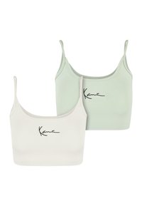 Karl Kani - SMALL SIGNATURE 2-PACK ESSENTIAL CROP - Top - off white mint Thumbnail-Bild 1