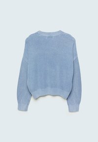Stradivarius Chaqueta de punto - neon blue