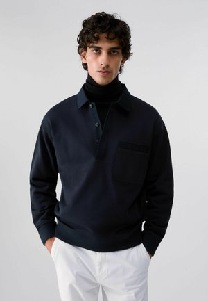 LIU JO, LIU JO SWEATSHIRT WITH COLLAR - Sweatshirt - dark blue