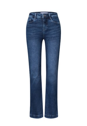 Street One, HIGH WAIST BOOTCUT JEANS IM SLIM FIT - Jean bootcut - medium blue random wash