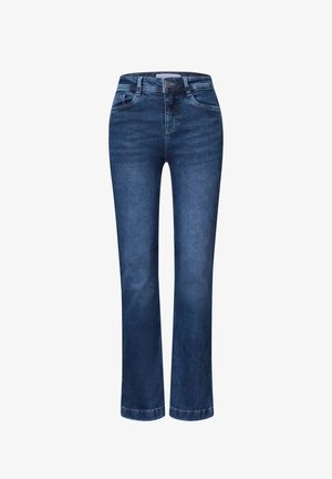 Street One, HIGH WAIST BOOTCUT JEANS IM SLIM FIT - Jean bootcut - medium blue random wash