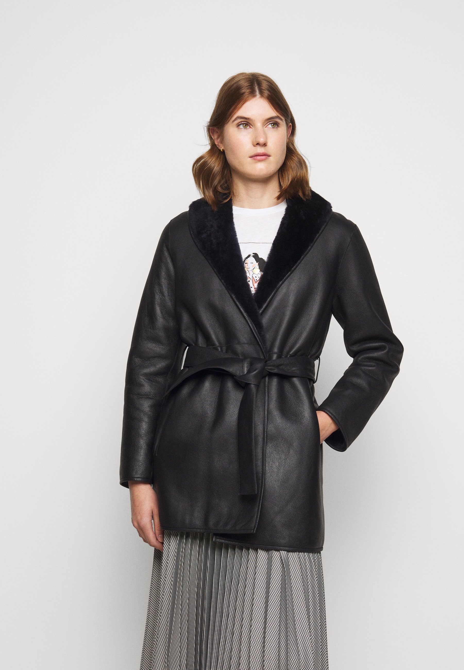 Claudie Pierlot FIDELE Skinnjakke marinemørkeblå Pierlot Pierlot Pierlot Zalando Skinnjakke Skinnjakke