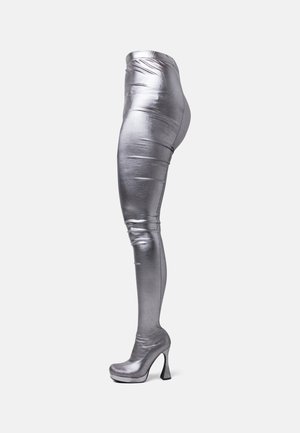 PANTALONES - High heeled boots - silver