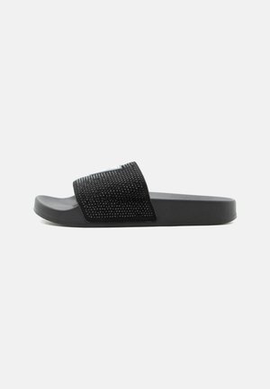 Guess, BEACH SLIPPERS - Sandalias planas - jet black